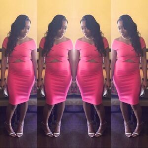 Coral Bodycon Dress!